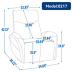 Fauteuil inclinable, pivotant et berçant motorisé Marron/Beige+Gris, pivotant à 270°, une place