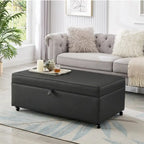 Banc de rangement en lin Avoine/Ivoire/Gris/Gris foncé/Noir, 2-3 personnes