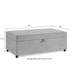 Banc de rangement en lin Avoine/Ivoire/Gris/Gris foncé/Noir, 2-3 personnes