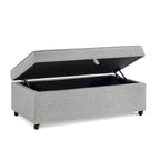 Banc de rangement en lin Avoine/Ivoire/Gris/Gris foncé/Noir, 2-3 personnes