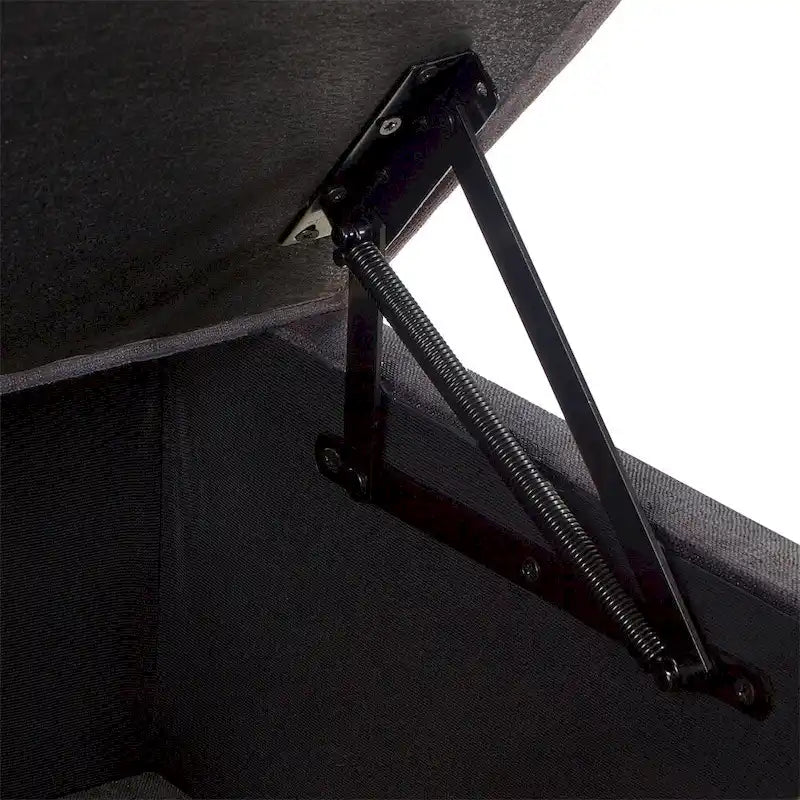 Banc de rangement en lin Avoine/Ivoire/Gris/Gris foncé/Noir, 2-3 personnes