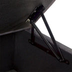 Banc de rangement en lin Avoine/Ivoire/Gris/Gris foncé/Noir, 2-3 personnes