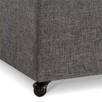 Banc de rangement en lin Avoine/Ivoire/Gris/Gris foncé/Noir, 2-3 personnes