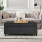 Banc de rangement en lin Avoine/Ivoire/Gris/Gris foncé/Noir, 2-3 personnes