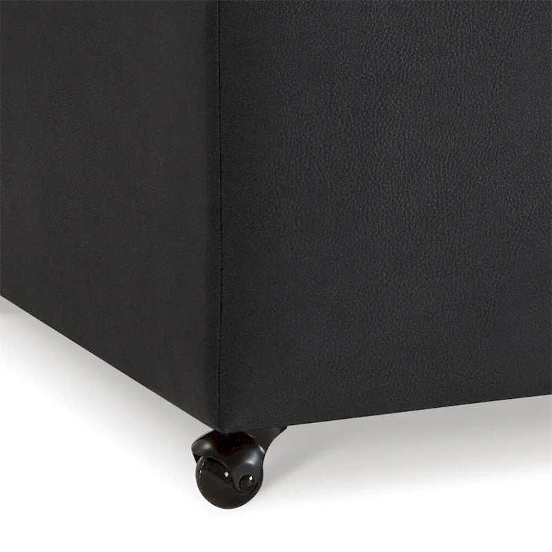 Banc de rangement en lin Avoine/Ivoire/Gris/Gris foncé/Noir, 2-3 personnes