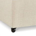 Banc de rangement en lin Avoine/Ivoire/Gris/Gris foncé/Noir, 2-3 personnes