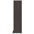 Meuble de rangement haut et étroit avec porte et étagères – Gris platine / Gris orage / Blanc