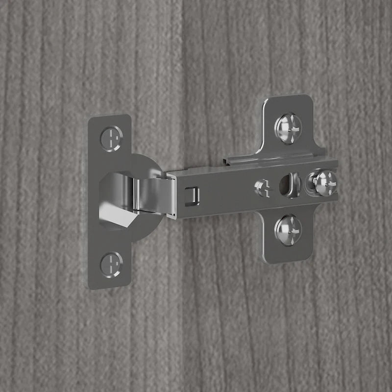 Meuble de rangement haut et étroit avec porte et étagères – Gris platine / Gris orage / Blanc