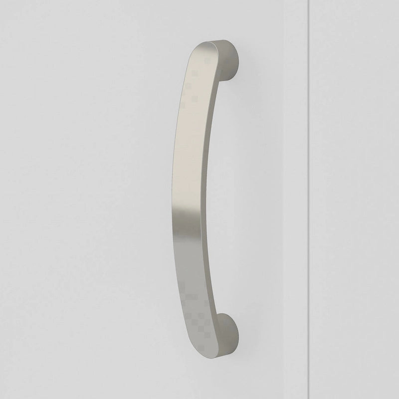 Meuble de rangement haut et étroit avec porte et étagères – Gris platine / Gris orage / Blanc