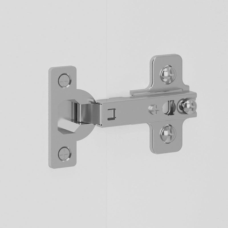 Meuble de rangement haut et étroit avec porte et étagères – Gris platine / Gris orage / Blanc