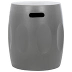 Table d'appoint carrée en béton gris foncé pour 1 personne