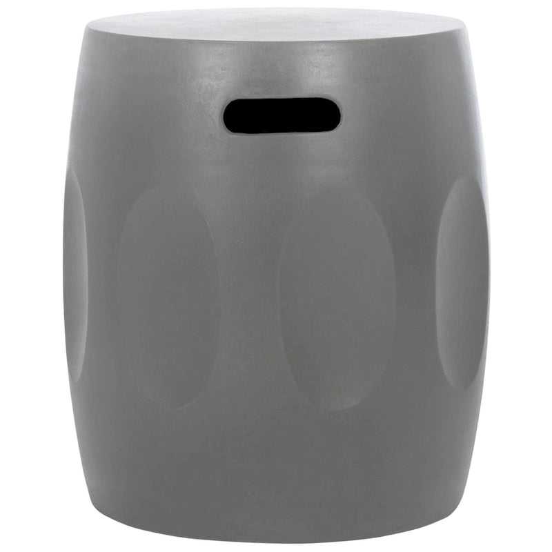Table d'appoint carrée en béton gris foncé pour 1 personne