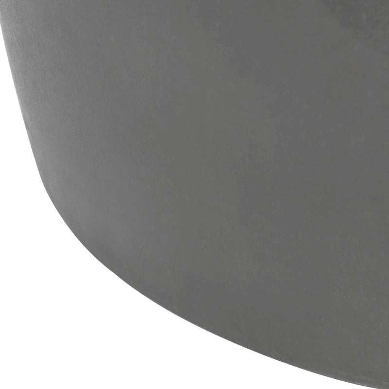 Table d'appoint carrée en béton gris foncé pour 1 personne