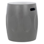 Table d'appoint carrée en béton gris foncé pour 1 personne