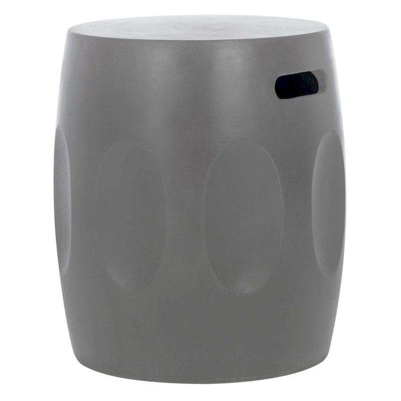 Table d'appoint carrée en béton gris foncé pour 1 personne