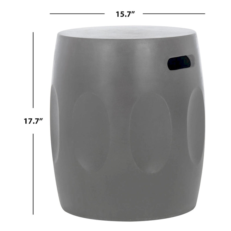 Table d'appoint carrée en béton gris foncé pour 1 personne