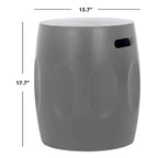 Table d'appoint carrée en béton gris foncé pour 1 personne