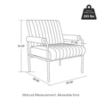 Fauteuil capitonné crème Off-White, lot de 2 — Similicuir et tissu, accoudoirs rembourrés