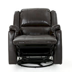 Fauteuil inclinable, pivotant et basculant en tissu anthracite, une place