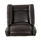 Fauteuil inclinable, pivotant et basculant en tissu anthracite, une place