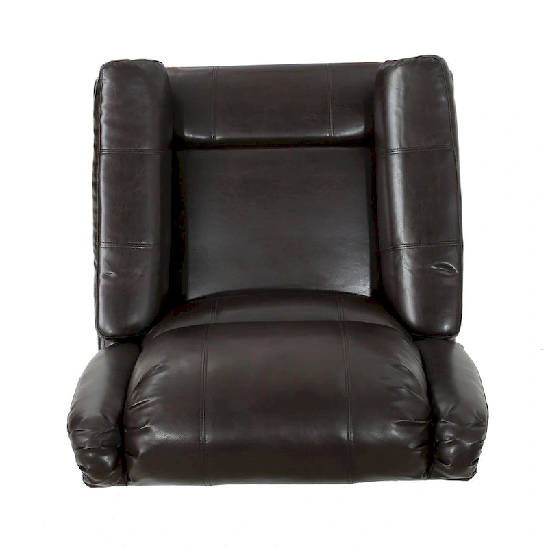 Fauteuil inclinable, pivotant et basculant en tissu anthracite, une place
