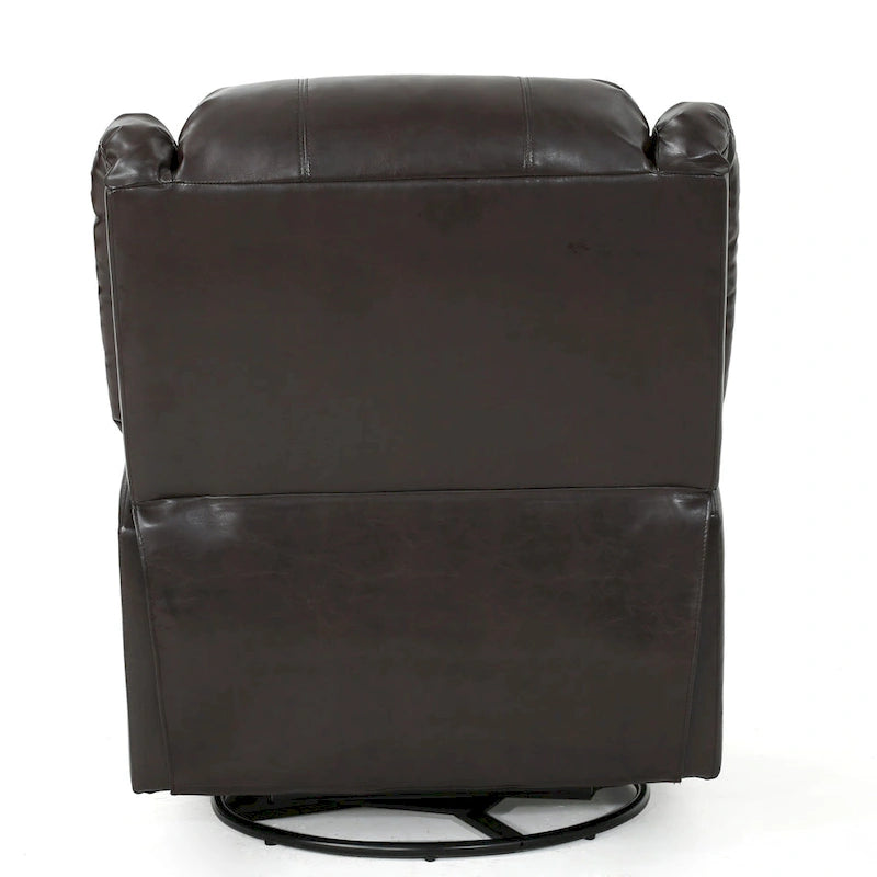 Fauteuil inclinable, pivotant et basculant en tissu anthracite, une place