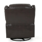 Fauteuil inclinable, pivotant et basculant en tissu anthracite, une place