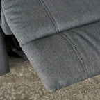 Fauteuil inclinable, pivotant et basculant en tissu anthracite, une place