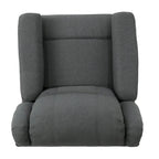 Fauteuil inclinable, pivotant et basculant en tissu anthracite, une place