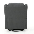 Fauteuil inclinable, pivotant et basculant en tissu anthracite, une place