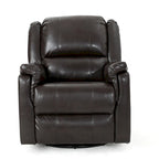 Fauteuil inclinable, pivotant et basculant en tissu anthracite, une place
