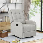 Fauteuil inclinable manuel beige, une place