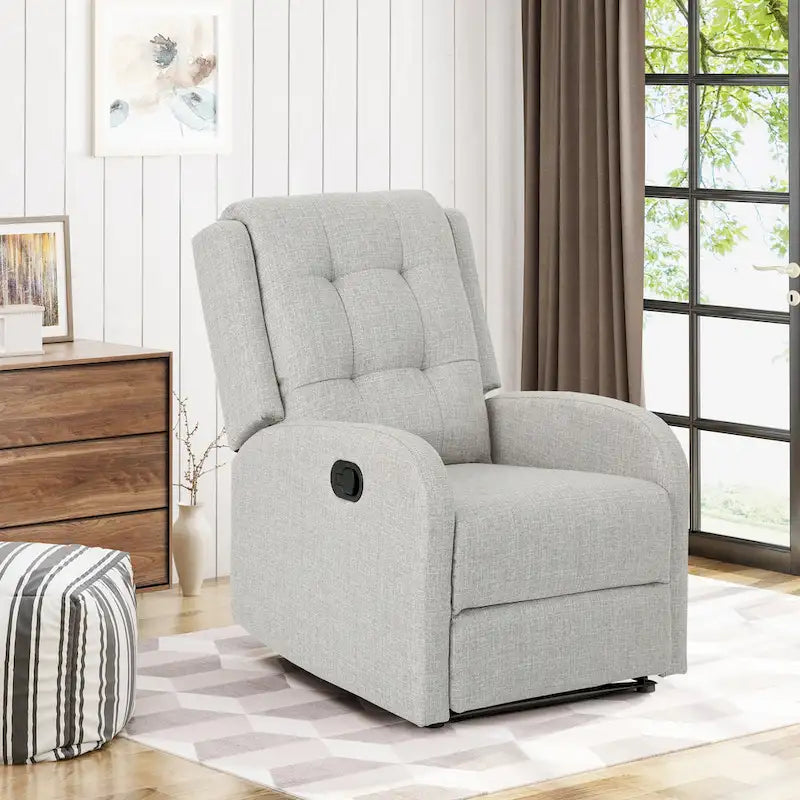 Fauteuil inclinable manuel beige, une place