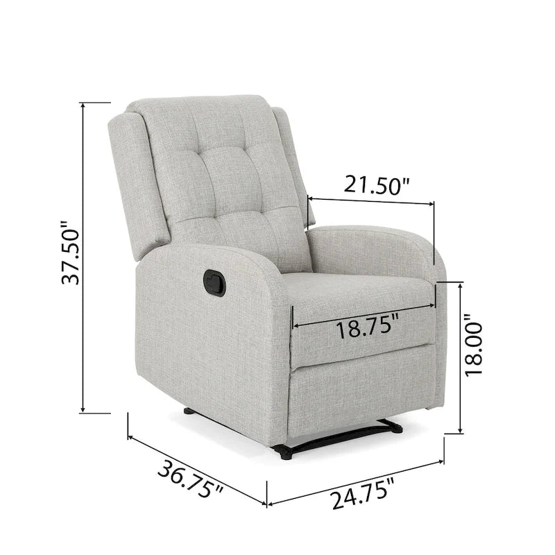 Fauteuil inclinable manuel beige, une place