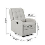 Fauteuil inclinable manuel beige, une place