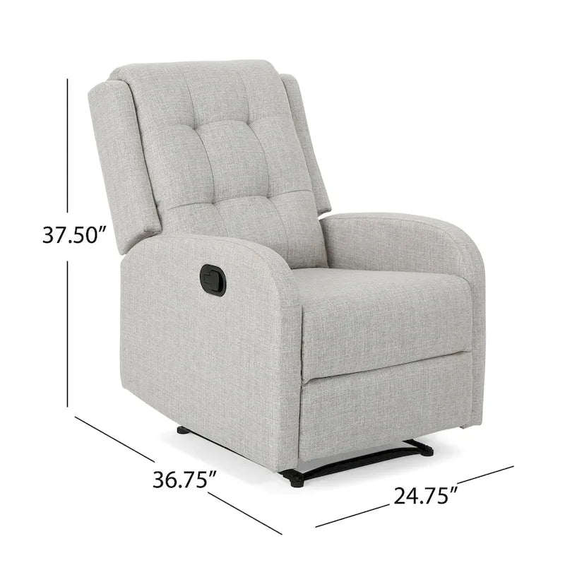 Fauteuil inclinable manuel beige, une place