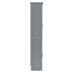 Lit escamotable Queen gris avec armoire et tiroirs, 1 personne
