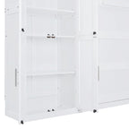 Lit escamotable Queen gris avec armoire et tiroirs, 1 personne