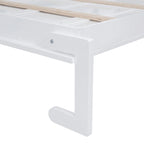 Lit escamotable Queen gris avec armoire et tiroirs, 1 personne