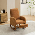 Fauteuil à bascule à oreilles avec poches latérales – 1 place, anthracite / marine / gris clair / ivoire / caramel