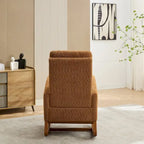 Fauteuil à bascule à oreilles avec poches latérales – 1 place, anthracite / marine / gris clair / ivoire / caramel