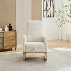 Fauteuil à bascule à oreilles avec poches latérales – 1 place, anthracite / marine / gris clair / ivoire / caramel
