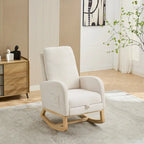 Fauteuil à bascule à oreilles avec poches latérales – 1 place, anthracite / marine / gris clair / ivoire / caramel