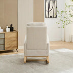 Fauteuil à bascule à oreilles avec poches latérales – 1 place, anthracite / marine / gris clair / ivoire / caramel