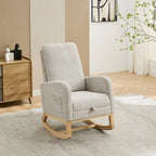 Fauteuil à bascule à oreilles avec poches latérales – 1 place, anthracite / marine / gris clair / ivoire / caramel