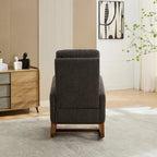 Fauteuil à bascule à oreilles avec poches latérales – 1 place, anthracite / marine / gris clair / ivoire / caramel