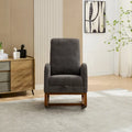 Fauteuil à bascule à oreilles avec poches latérales – 1 place, anthracite / marine / gris clair / ivoire / caramel