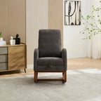 Fauteuil à bascule à oreilles avec poches latérales – 1 place, anthracite / marine / gris clair / ivoire / caramel