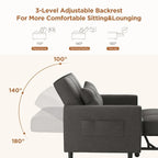 Canapé-lit convertible 3-en-1, Canapé-chaise dépliable, Lit pliant convertible pour salon