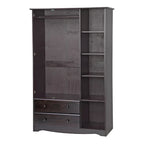 Armoire 3 portes - Blanc/Moka/Java - Bois massif